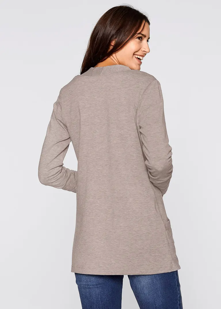 Bonprix Schöne Shirtjacke Mit Viskose Und Mit Eingriffstaschen - Grau
