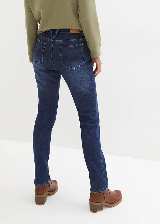 Bonprix Schöne Straight-Fit Super -Kuschel Thermojeans - Blau Regular