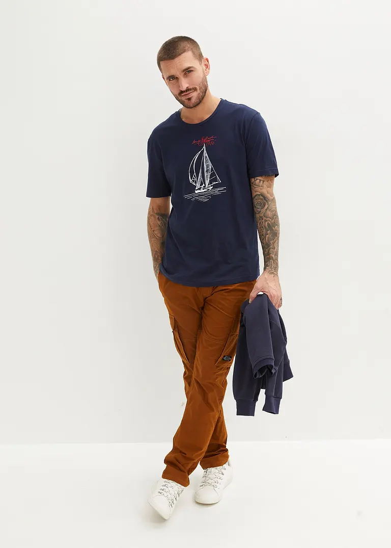 Bonprix Schöne T-Shirt Packung Mit Maritimen Drucken - Herren