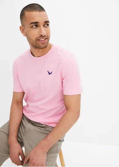 Bonprix Schöne T-Shirts Im 3er Pack Mit Kleiner Stickerei Auf Der Brust