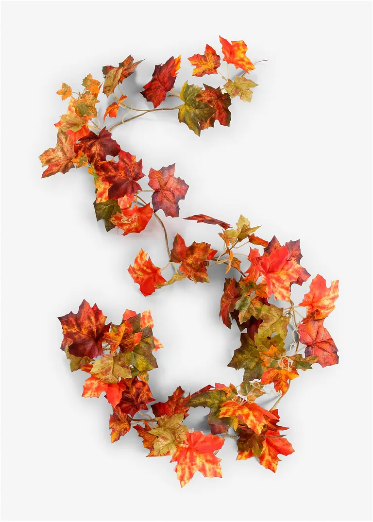 bonprix Schöne Tischdekoration - Girlande mit Herbstlaub - rot