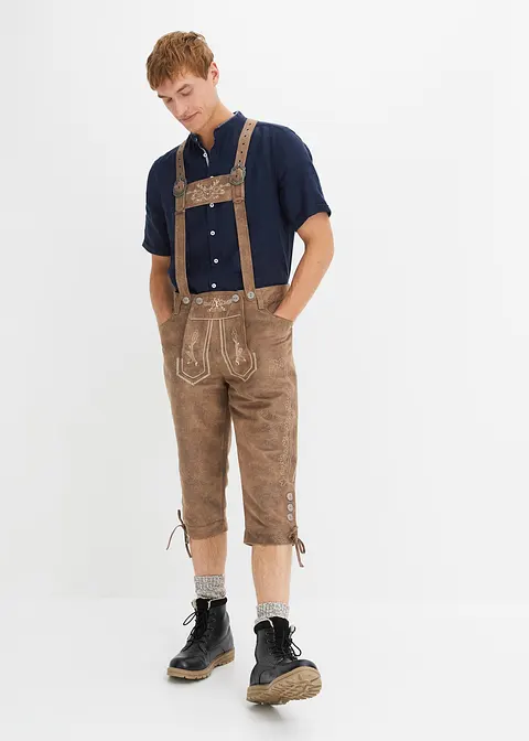 Bonprix Schöne Trachten-Kniebundhose Aus Lederimitat - Braun