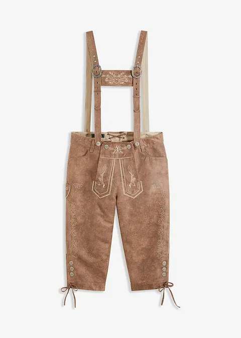 bonprix Schöne Trachten-Kniebundhose aus Lederimitat - braun
