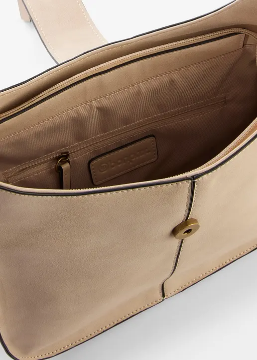 Bonprix Schöne Umhängetasche In Lederoptik - Beige - Damen