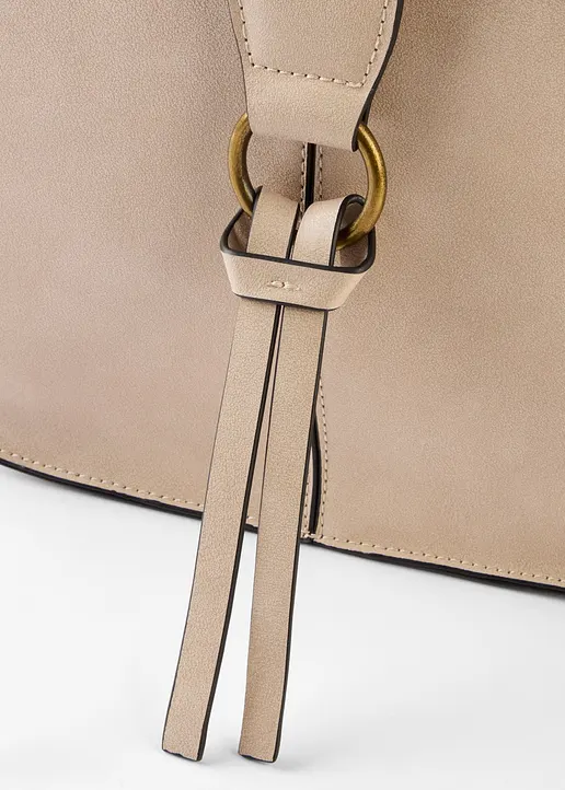 Bonprix Schöne Umhängetasche In Lederoptik - Beige - Damen