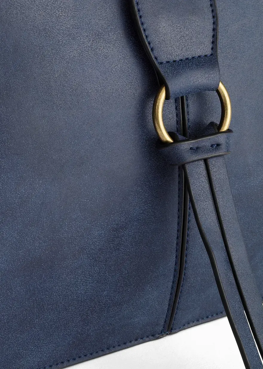 Bonprix Schöne Umhängetasche In Lederoptik - Blau - Damen