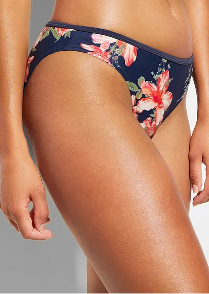 Bonprix Schöner Bikini Mit Schönem Blumendruck - Dunkelblau / Rosa Floral