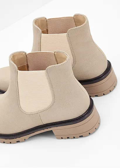 Bonprix Schöner Chelsea Boot Im Casual-Look - Beige - Damen