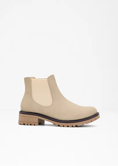 bonprix Schöner Chelsea Boot im Casual-Look - beige - Damen