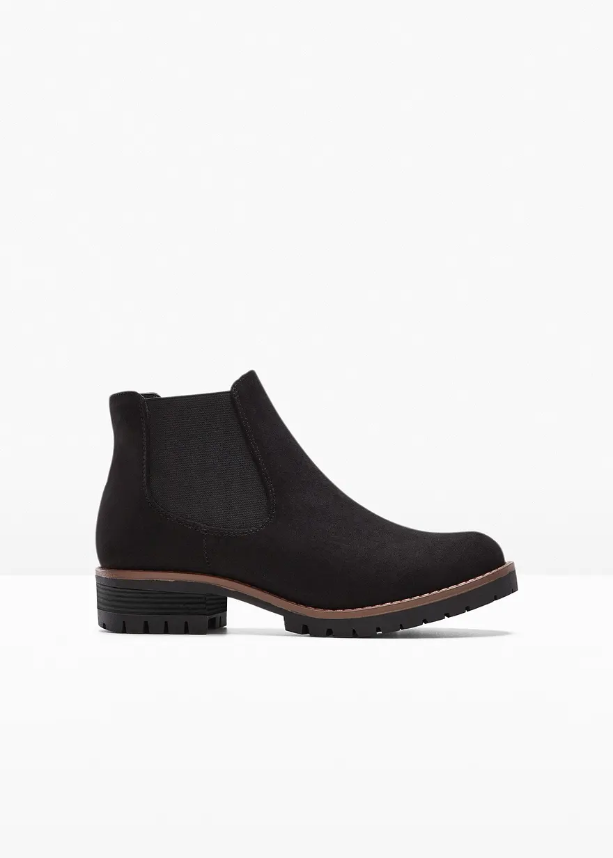 bonprix Schöner Chelsea Boot im Casual-Look - schwarz - Damen