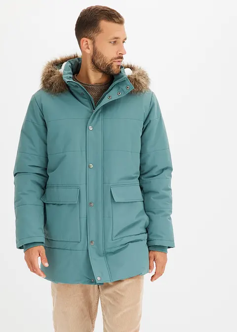 Bonprix Schöner Gesteppter Winter-Parka Mit Teddyfutter Am Körper Und In Der Kapuze Maschinenwaschbar