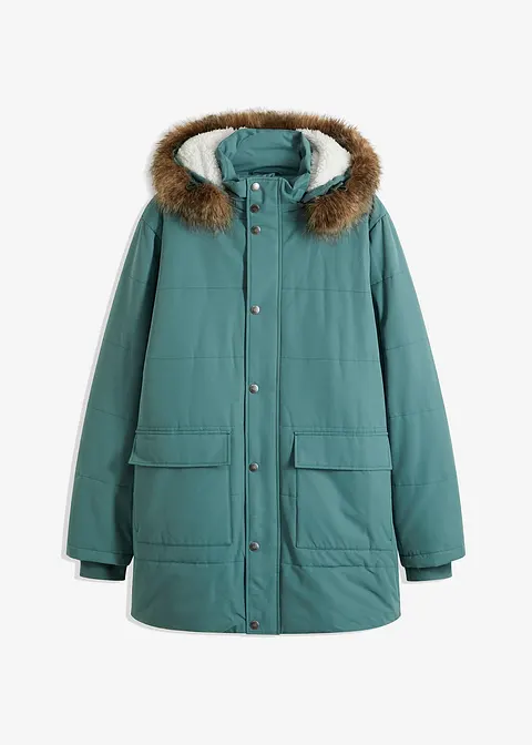 bonprix Schöner gesteppter Winter-Parka mit Teddyfutter am Körper und in der Kapuze maschinenwaschbar