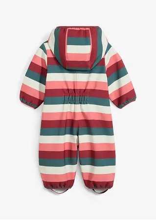 Bonprix Schöner Gestreifter Softshell-Overall Mit Kapuze Und Fleecefutter