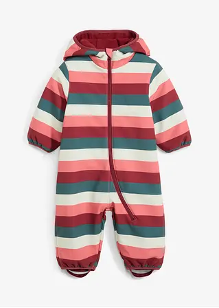 Bonprix Schöner Gestreifter Softshell-Overall Mit Kapuze Und Fleecefutter