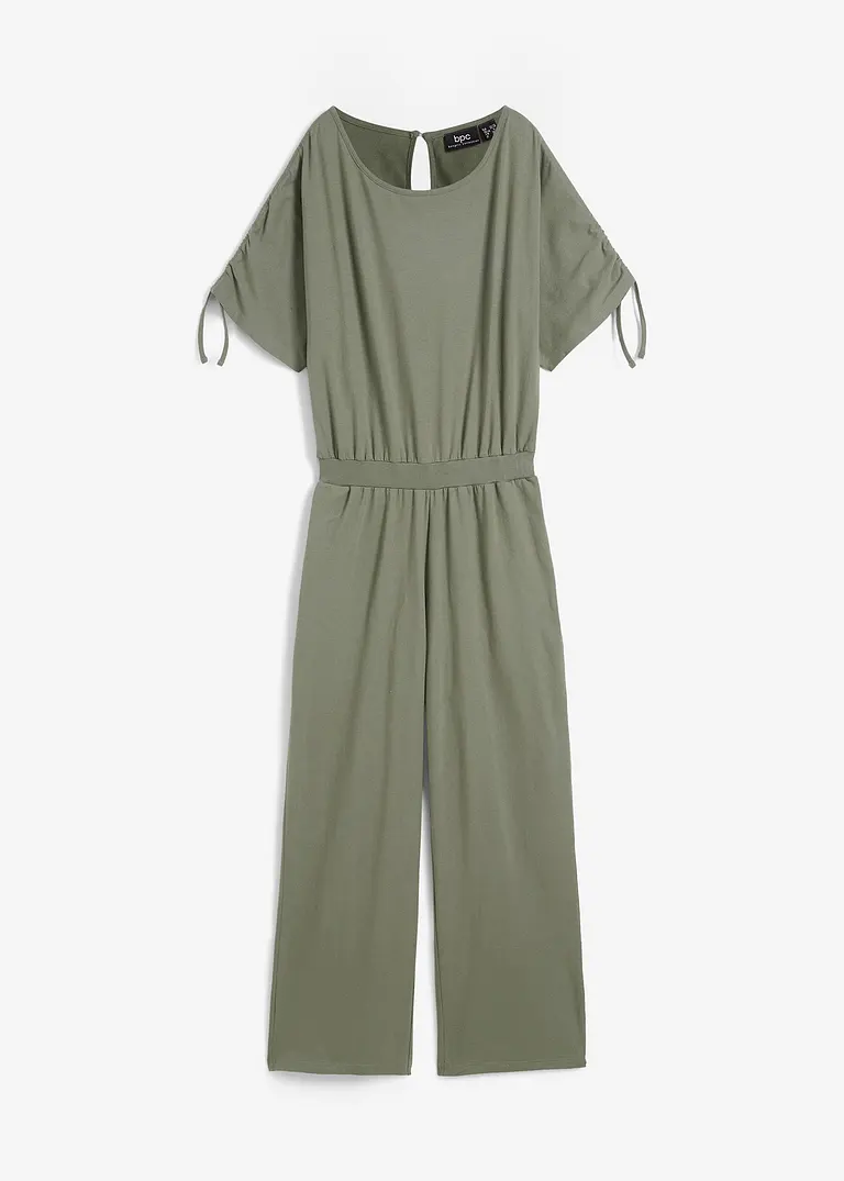 bonprix Schöner Jersey-Jumpsuit mit weitem Bein - grün - Damen