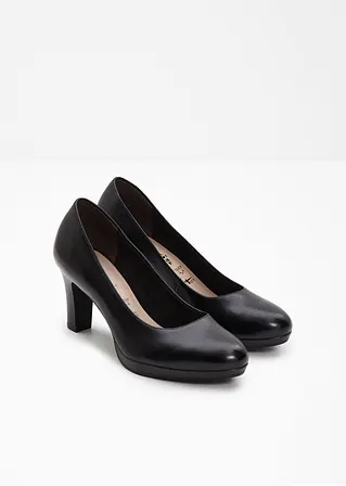 Bonprix Schöner Leder Pumps Von Tamaris - Schwarz - Damen