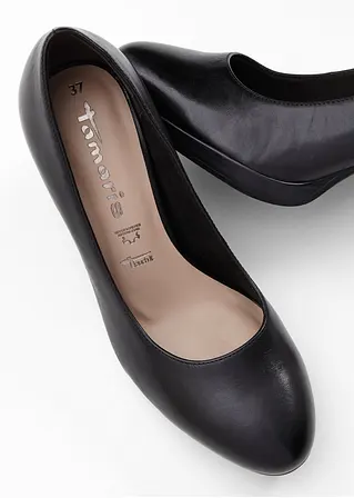 Bonprix Schöner Leder Pumps Von Tamaris - Schwarz - Damen