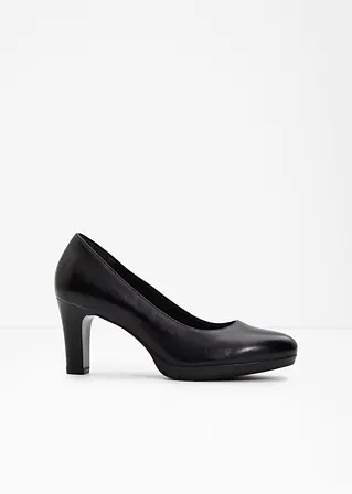 bonprix Schöner Leder Pumps von Tamaris - schwarz - Damen