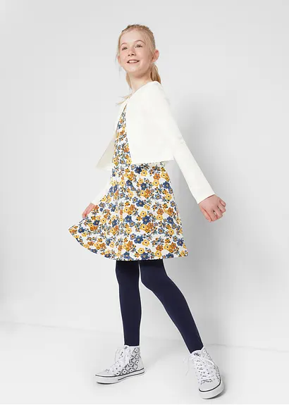 Bonprix Schöner Mädchen Bolero Mit Funkelndem Knopf - Weiß