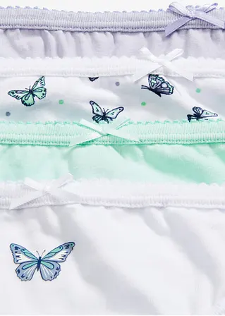 Bonprix Schöner Mädchen Slip Im 7er Pack. - Weiß Bedruckt+puderlila+mint