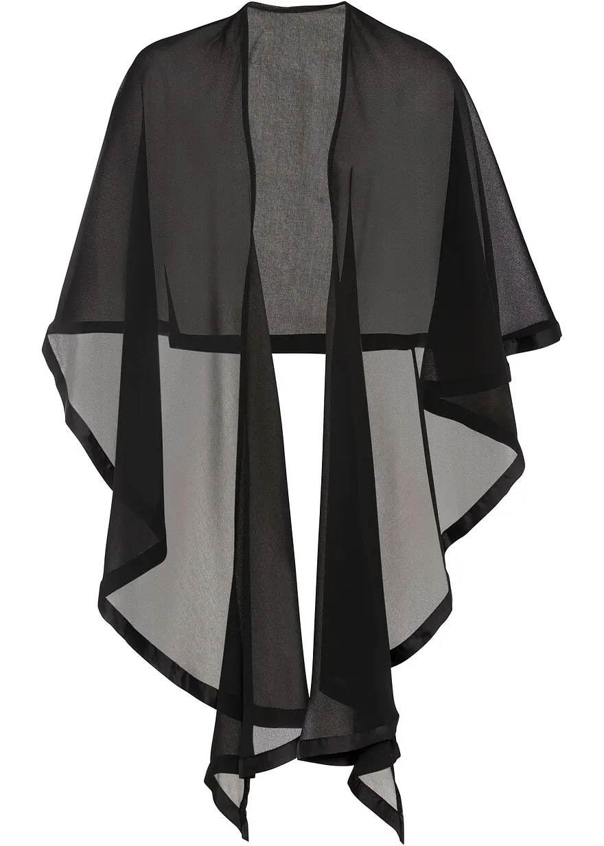 bonprix Schöner Poncho-Schal im Glamour-Look - schwarz - Damen