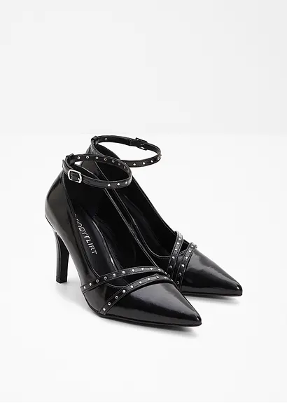 Bonprix Schöner Pumps Mit Nieten Details - Schwarz - Damen