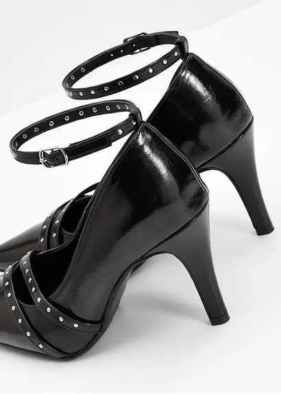 Bonprix Schöner Pumps Mit Nieten Details - Schwarz - Damen