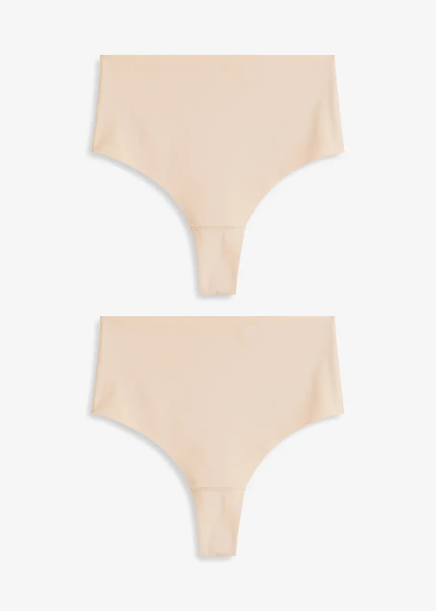 bonprix Schöner Shape String mit leichter Formkraft - 2x mattbeige