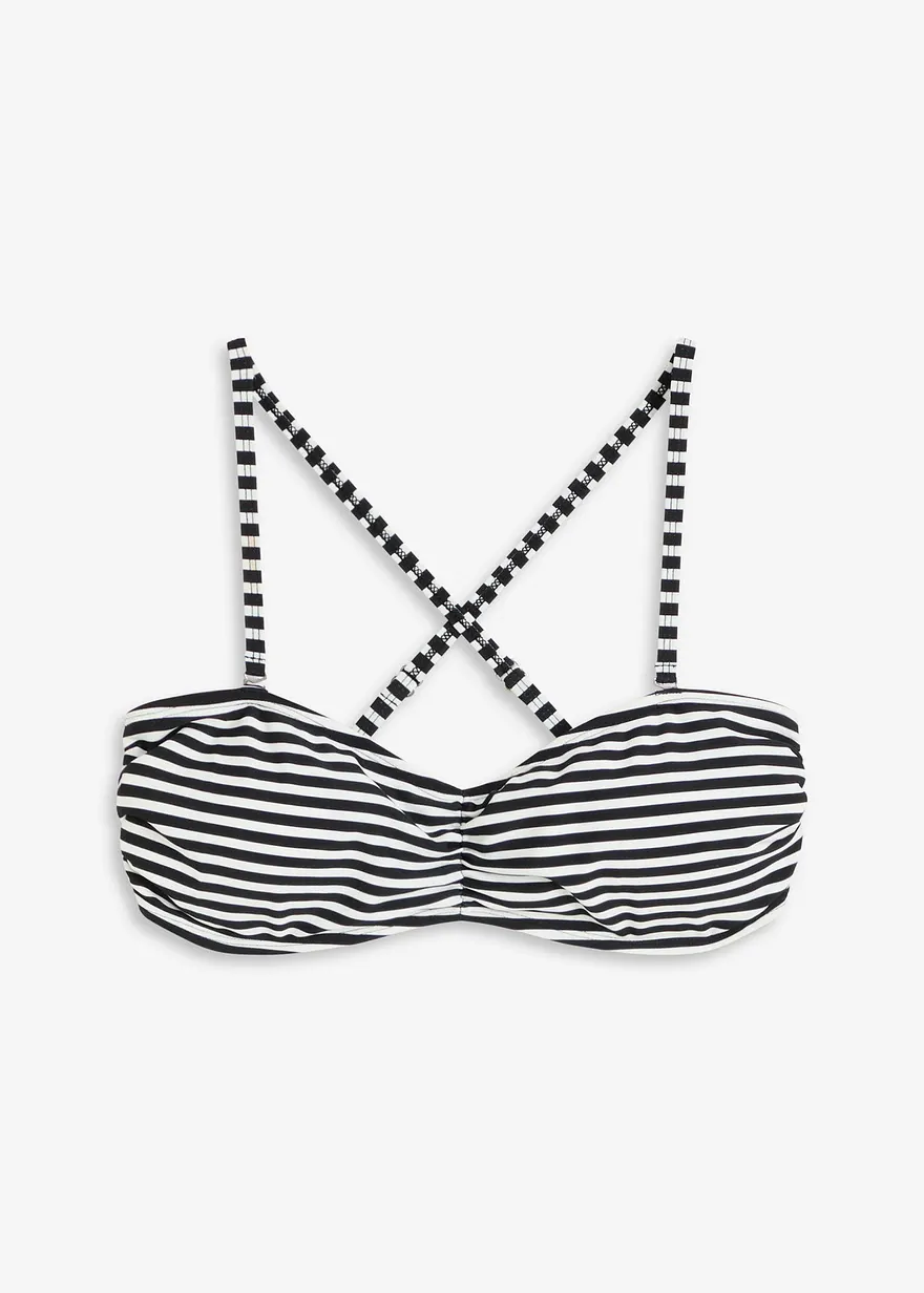 bonprix Schönes Bikini Oberteil mit abnehmbaren Trägern - schwarz - Damen