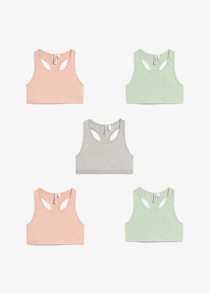 Bonprix Schönes Bustier Mit Bio-Baumwolle Im 5er Pack. - Kinder