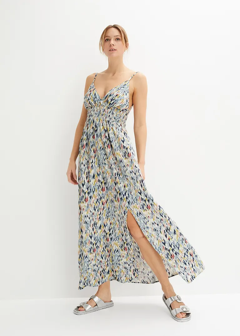 Bonprix Schönes Kleid Mit Schönem Print - Weiß - Damen