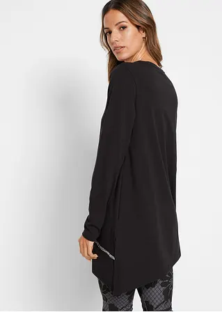 Bonprix Schönes Longshirt Mit Asymmetrischen Schnitt Und Glitzer - Damen