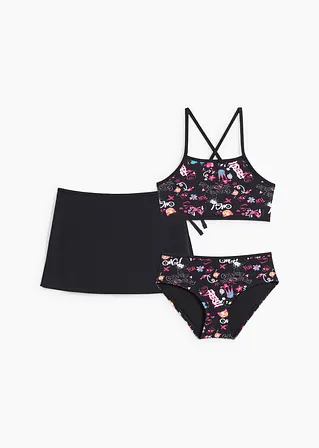 bonprix Schönes Mädchen Bikini Set mit Rock (3-tlg.Set)