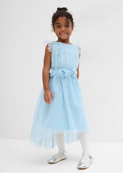 Bonprix Schönes Mädchen Tüllkleid Für Festliche Anlässe - Blau
