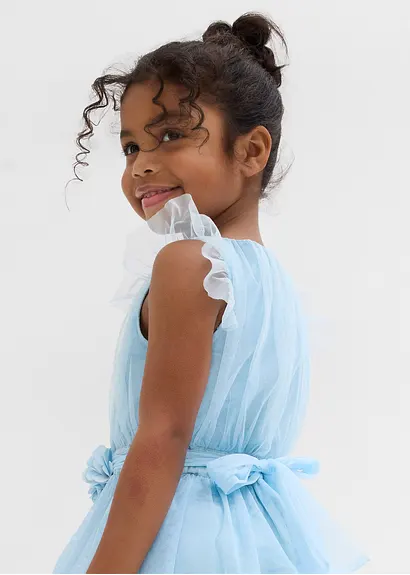 Bonprix Schönes Mädchen Tüllkleid Für Festliche Anlässe - Blau