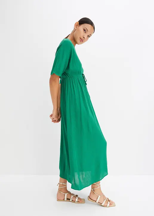 Bonprix Schönes Midikleid Mit Voluminösen Ärmeln - Grün - Damen