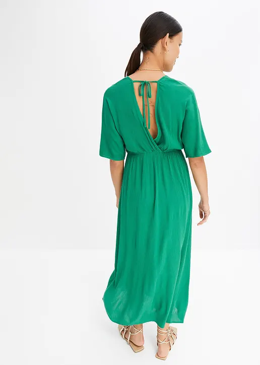Bonprix Schönes Midikleid Mit Voluminösen Ärmeln - Grün - Damen