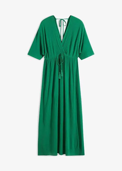 bonprix Schönes Midikleid mit voluminösen Ärmeln - grün - Damen