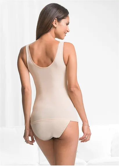 Bonprix Schönes Shapetop Mit Spitzenbesatz Mit Mittlerer Formkraft - Grau