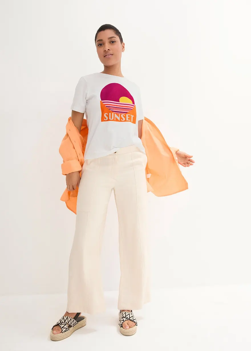 Bonprix Schönes Shirt Rundet Durch Die Komfortable Form Und Reine Baumwolle Den Look Vorteilhaft Ab