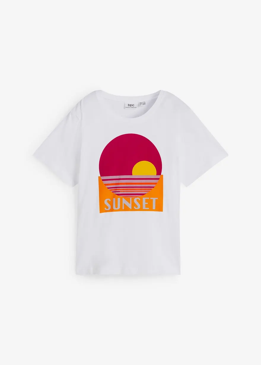 bonprix Schönes Shirt rundet durch die komfortable Form und reine Baumwolle den Look vorteilhaft ab