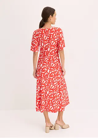 Bonprix Schönes Sommerkleid Mit Weitfallenden Ärmeln Und Smoke Am Ausschnitt