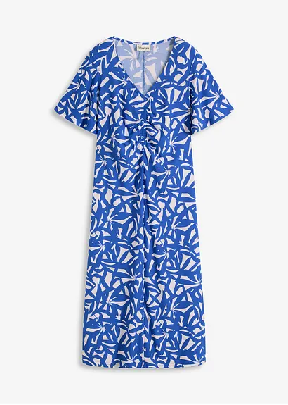 bonprix Schönes Sommerkleid mit weitfallenden Ärmeln und Smoke am Ausschnitt