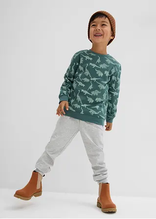 Bonprix Schönes Sweatshirt Mit Einem Dino-Alloverdruck - Grün