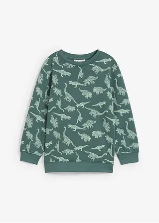 bonprix Schönes Sweatshirt mit einem Dino-Alloverdruck - grün