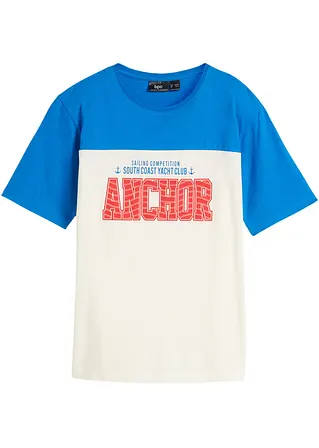 bonprix Schönes T-Shirt mit einem maritimen Druck auf der Brust - blau