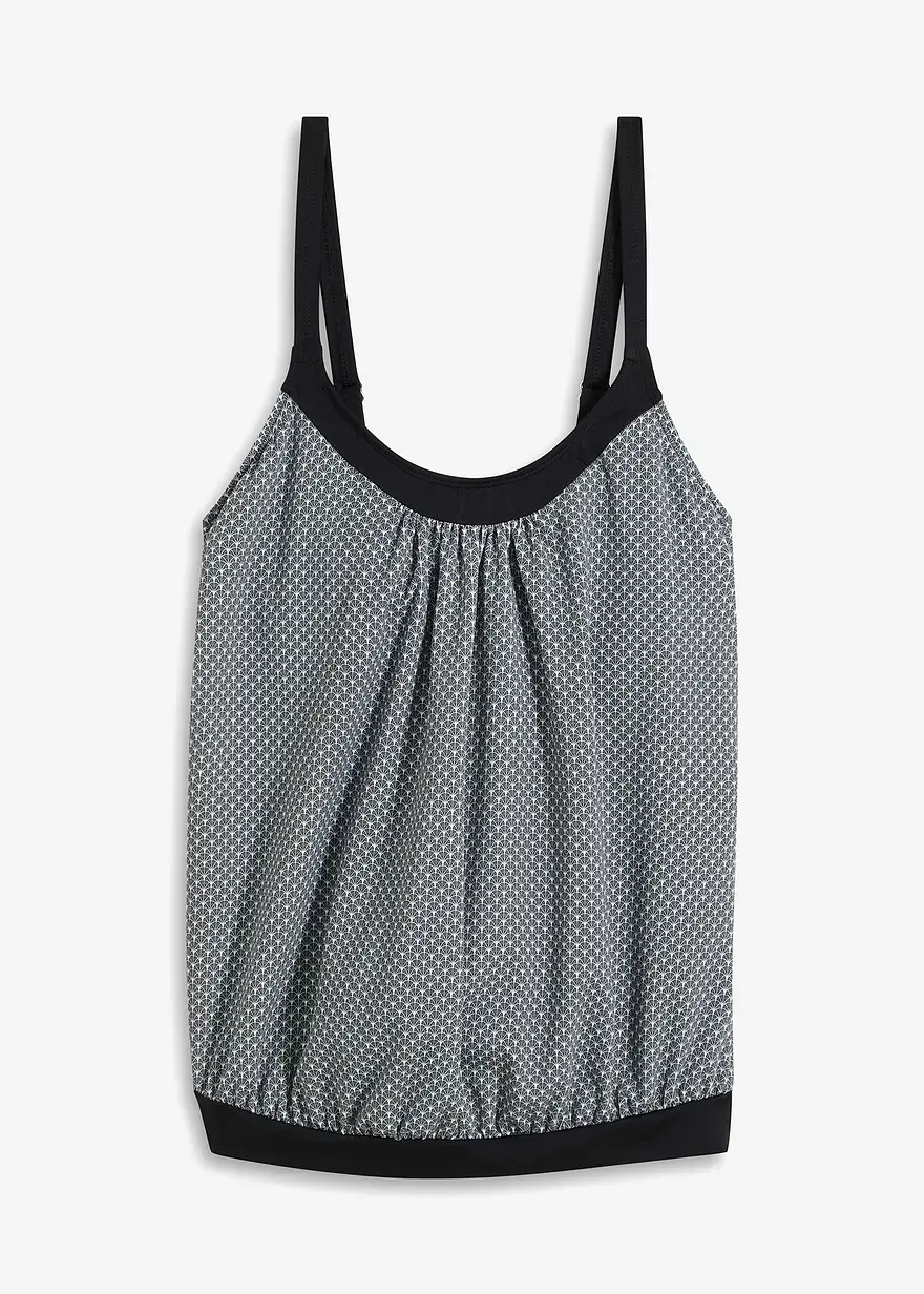 bonprix Schönes Tankini Oberteil mit Druck - weiß - Damen