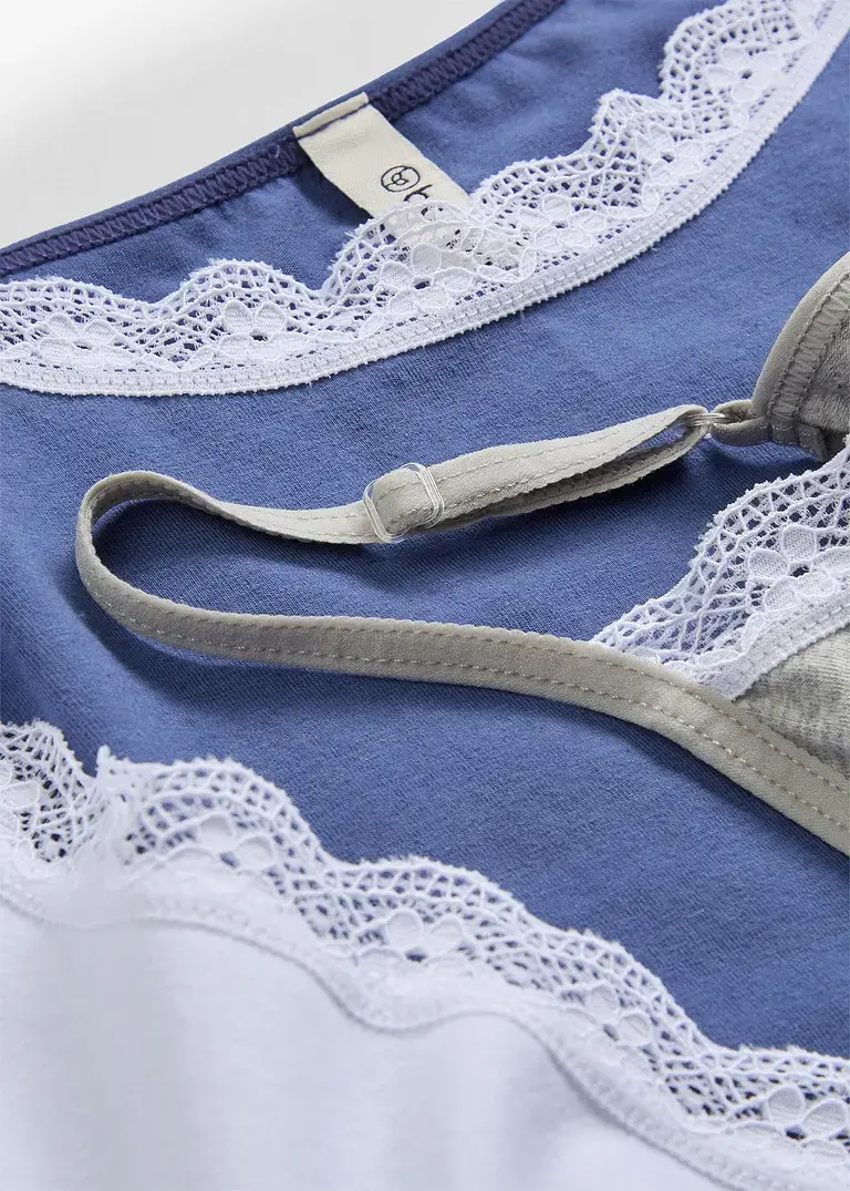 Bonprix Schönes Top (3er Pack) Mit Verstellbaren Trägern Und Schöner Spitze Am Ausschnitt