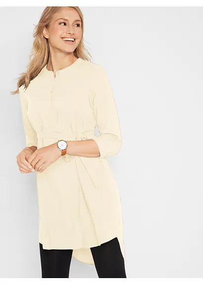 Bonprix Schönes Umstands-Blusenkleid Mit Bindeband Und Stilleinsatz - Rot