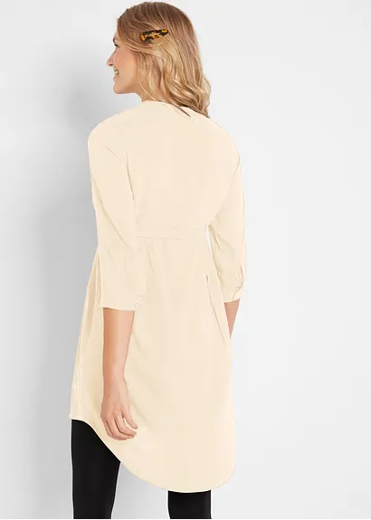 Bonprix Schönes Umstands-Blusenkleid Mit Bindeband Und Stilleinsatz - Rot